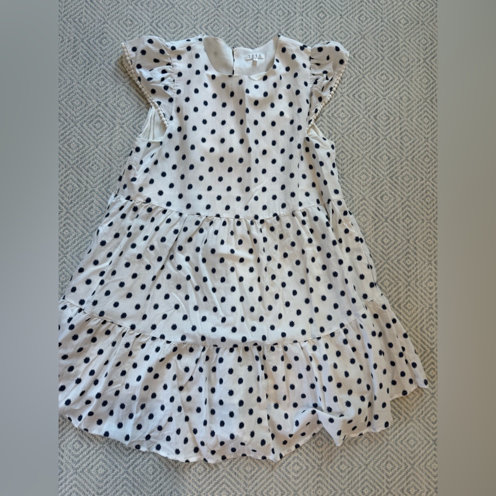 Cute blue and white polka dot dress